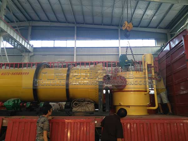 陜西韓城雞2m&times;8m雞糞烘干機發(fā)貨現(xiàn)場