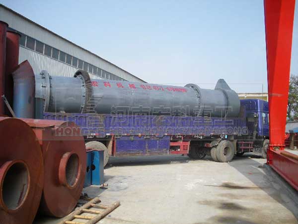 發(fā)往江西高安的鎢酸鈉回轉窯發(fā)貨現場